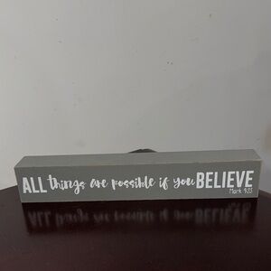 Inspirational Gray Wall Decor Sign
